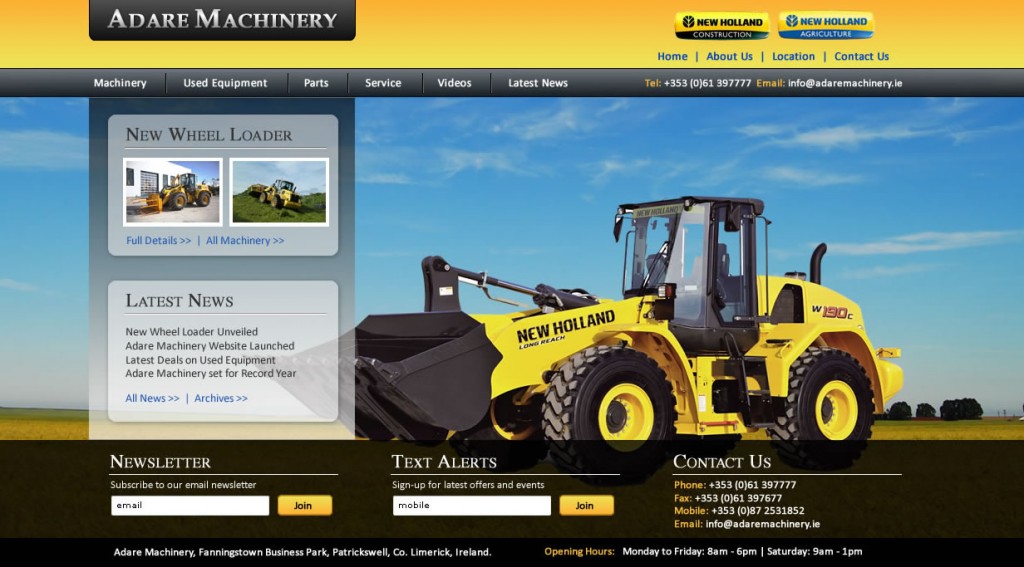 Adare Machinery - Ecommerce Website