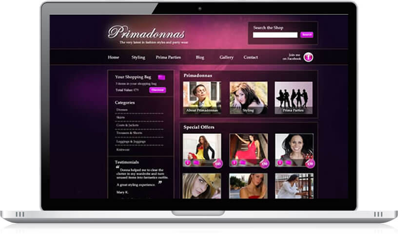 Primadonnas Ecommerce Fashion and Model Agency