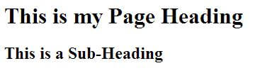 HTML headings