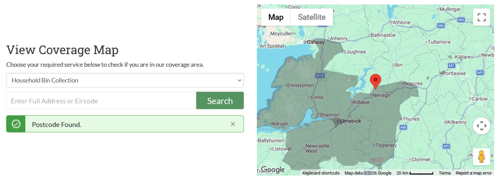 Geolocation with Google Maps and Eircode Recognition